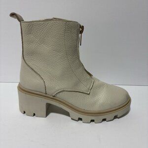 Antonio De Faria Women’s Lola White Side Zip Boots, Size 9 M
